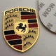 Знак Porsche 67 мм 51 мм метал порше емблема широкик золото на капот багажник 9965592110 - зображення 4