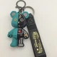 Брелок Ведмедик робот бірюзово-чорний Bearbrick Bear Brick - зображення 1