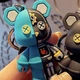 Брелок Ведмедик робот бірюзово-чорний Bearbrick Bear Brick - зображення 5
