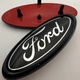Емблема табличка FORD Форд 147 мм 57 мм Transit Torneo Fiesta Focus Ka Kuga Mondeo S-Max Galaxy чорний знак - зображення 1