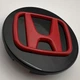 Колпачок для дисков Honda 08W17-SEA-6M00 69 мм 64 мм черный с красным .логотипом заглушка хонда - изображение 2