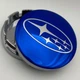 Колпачки Subaru 56 мм 52 мм синие заглушки в диски субару - изображение 2