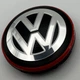 Колпачки для дисков Volkswagen 56 мм 52 мм 6C0601171 заглушки фольцваген GTI черные с красным - изображение 5