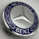 Ковпачок на диски Mercedes A1704000025 75 мм з кільцем синій герб мерседес заглушка - зображення 2