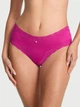 Женские трусики Victoria's Secret (255223784410) Cotton Shadow Stripe Lace-Waist Cheeky XS розовые - изображение 1