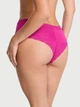 Женские трусики Victoria's Secret (255223784410) Cotton Shadow Stripe Lace-Waist Cheeky XS розовые - изображение 2