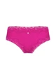 Женские трусики Victoria's Secret (255223784410) Cotton Shadow Stripe Lace-Waist Cheeky XS розовые - изображение 3