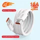 Кабель надшвидкий зарядний 10A 120W Type C до Type-C 1 m White Galakeys (40-14) - зображення 3