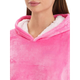 Плед толстовка с капюшоном и рукавами Huggle Hoodie оверсайз Розовый One Size - изображение 6
