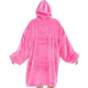 Плед толстовка с капюшоном и рукавами Huggle Hoodie оверсайз Розовый One Size - изображение 8