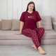 Пижама (футболка+штаны) женская Трикотаж 3XL бордо From My Heart MIRANO Mir2752-b - изображение 1