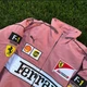 Куртка-бомбер в гоночном стиле Formula F1 – Розовый, Размер M - изображение 4