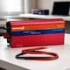Інвертор перетворювач напруги 12V-220V 3000 Вт PoweronePlus з цифровим LED-дисплеєм, автомобільний інвертор з USB виходом для ноутбуків, телевізорів, освітлення, аудіо- та відеотехніки Червоний, NV-3000-Red - зображення 1
