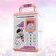 Детская электронная копилка сейф Smart Kids Robot с кодовым замком и сканером отпечатка пальца для бумажных денег и монет Розовый - изображение 3
