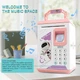 Детская электронная копилка сейф Smart Kids Robot с кодовым замком и сканером отпечатка пальца для бумажных денег и монет Розовый - изображение 7