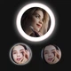 Кишенькове дзеркало з підсвічуванням LED J-Mirror MakeUp D8 косметичне, подвійне, регулювання яскравості, USB Рожеве - зображення 3