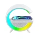 Портативна колонка Bluetooth 3в1 SUNROZ WirelessCharger R99 з RGB нічником та бездротовою зарядкою Білий - зображення 2