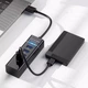 USB 3.0 Hub на 4 порти із вбудованим кабелем 30см Grand G303 до 5 Гбіт/с Чорний - зображення 3