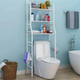 Стелаж над унітазом Home Toilet Rack 152 см Підлогова стійка у ванну з трьома полицями Біла - зображення 6