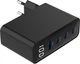 Сетевое зарядное устройство Gembird 1xUSB-A (QC3.0 30W) + 3xType-C (PD 100W) (TA-UC-PDQC100LCD-01-BK) - изображение 2