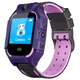 Дитячий годинник з сім-картою 4G GPS ліхтарик для зв'язку та безпеки фіолетовий - зображення 1