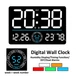 Часы Deepfox DS-6667B LED Bluetooth цифровые электронные настенные Будильник Дата Температура Влажность 33х22см белый - изображение 6