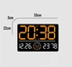 Часы Deepfox DS-6667 LED цифровые электронные настенные Будильник Дата Температура Влажность 33х22см оранжевый - изображение 4