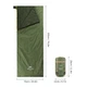 Спальний мішок Naturehike LW180 Mini NH21MSD04, лівий, темно-зелений - зображення 2