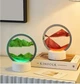 Настольная LED лампа ночник "Песочные часы" 5 В RGB 3D Sandscape сенсорный, с 6-цветной подсветкой, стеклянный - изображение 4