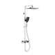 Душова система для кабіни Qtap Capricorn на три споживачі (з виливом) 53103KNC Chrome - зображення 1