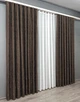 Комплект готових штор VR-Textil Льон мармур Pavliani ХО № 1910ш Венге 150х270 см 2 шт (33-1315) - зображення 4