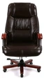 Кресло АКЛАС Галахад EX RL (Кожа LC-K Dark brown/PU Dark brown) - изображение 2