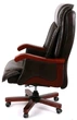Кресло АКЛАС Галахад EX RL (Кожа LC-K Dark brown/PU Dark brown) - изображение 3