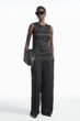 Топ жіночий COS crinkled plissé top 1222029001 44 Чорний - зображення 2