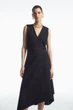 Сукня жіноча COS gathered asymmetric midi dress 1223501001 L Чорний - изображение 2