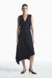 Сукня жіноча COS gathered asymmetric midi dress 1223501001 L Чорний - изображение 4