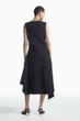 Сукня жіноча COS gathered asymmetric midi dress 1223501001 L Чорний - изображение 7