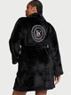 Плюшевий халат Black Victoria's Secret XS/S Чорний (26865822) - зображення 2