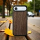 Кожаная накладка Stenk WoodBacker для Apple iPhone 17 Air Чёрная (79976) - изображение 1