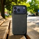 Кожаная накладка Stenk Cover для Apple iPhone 17 Pro Чёрная (79964) - изображение 1