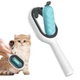 Щётка для вычесывания шерсти домашних животных 4в1 Pet Cleaning Comb с массажем и чисткой вещей Голубой - изображение 3