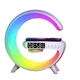 Настільна лампа RGB 4в1 Ring Light-G63 Bluetooth колонка з бездротовою зарядкою та будильником Біла - зображення 2