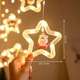 Новогодняя гирлянда звезды и круги с фигурками Xmas 3х0,8м 8 режимов Теплый белый - изображение 5