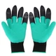 Садові рукавички прогумовані Garden Work-Gloves 1 пара з кігтями, з пластиковими наконечниками, вологозахищені - зображення 2