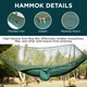 Гамак с москитной сеткой на молнии Hammock 120х80см подвесной, напольный, с двойным каркасом Зеленый - изображение 7