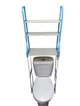 Стелаж над унітазом Home Laundry Rack 150 см Підлогова стійка у ванну з трьома полицями Біло-блакитний - зображення 3