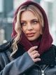 Капор с воротником Лея 5305-1м бордовый - изображение 3