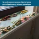 Покриття для столу, м'яке скло з фотопринтом, Квіти на блакитному тлі, 1,2 мм (600х1200)(МСПБ-3-tx382) - зображення 5