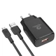 Мережевий зарядний пристрій Ridea RW-11111 Element, MicroUSB, 2.1A, Чорний - зображення 1