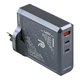Мережевий зарядний пристрій Remax RP-U106, 140W, 2C+1A, GaN, Сірий - зображення 1
